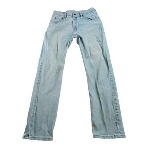 Wrangler Jeans Mens 32x32 Blue Premium Denim Y2k Streetwear Comfort Straight Leg